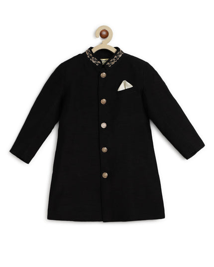 Khwabeeda Sherwani set for Boys - Black