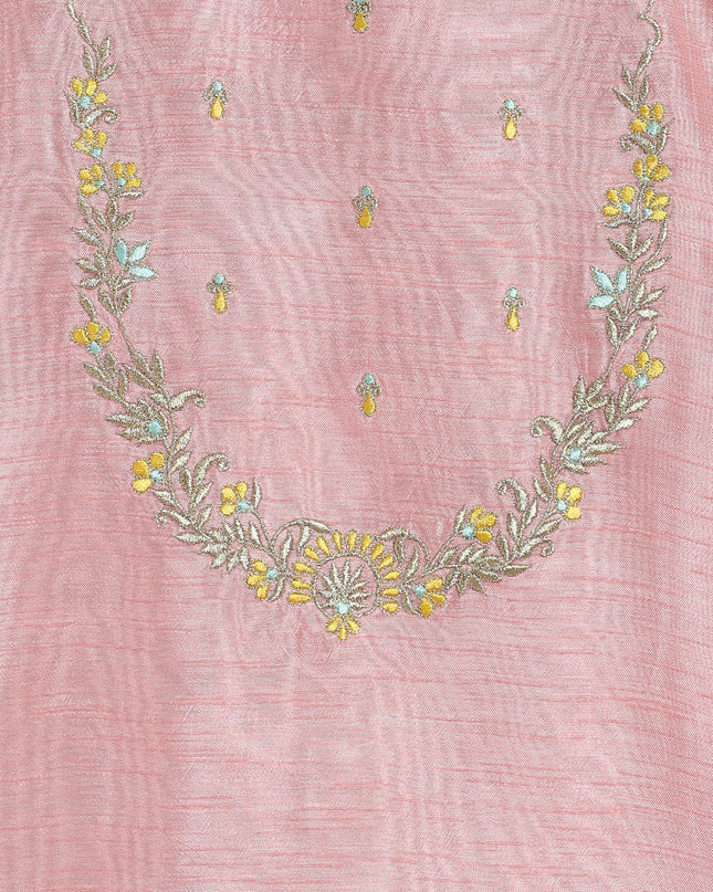 Nargis Silk Suit Set for Girls - Pink