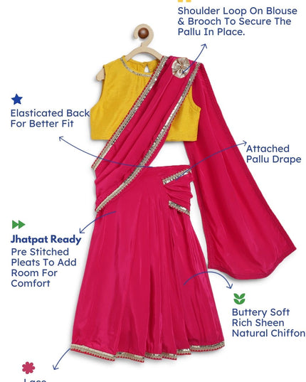 O’ Desi Girl Sari Set - Pink