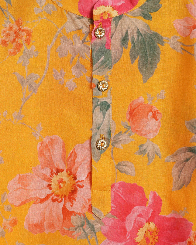 Budding Hero Kurta Pyjama Set - Yellow