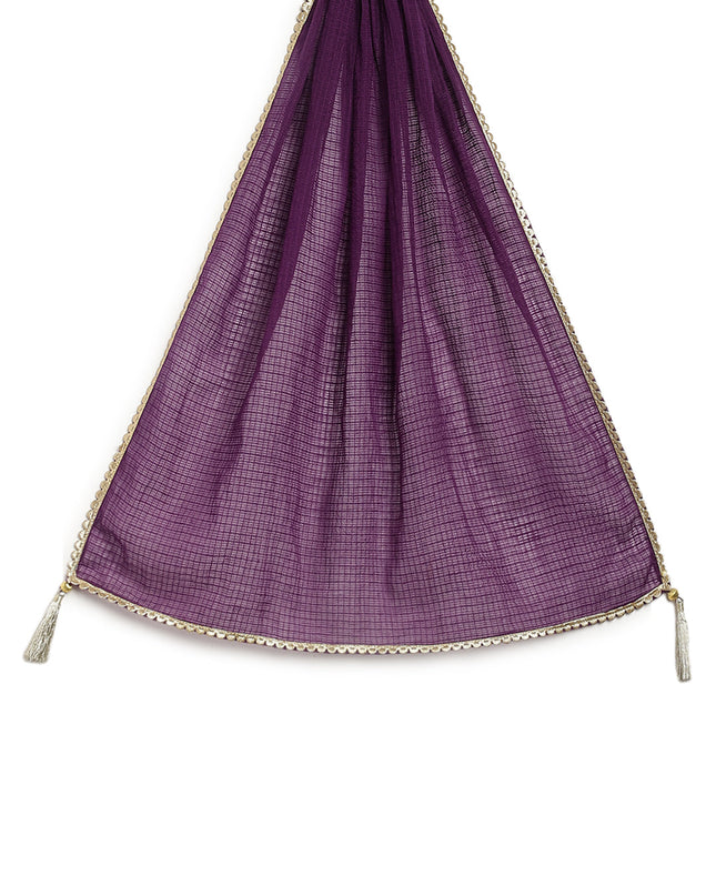 Regal Brocade Lehenga Set - Purple