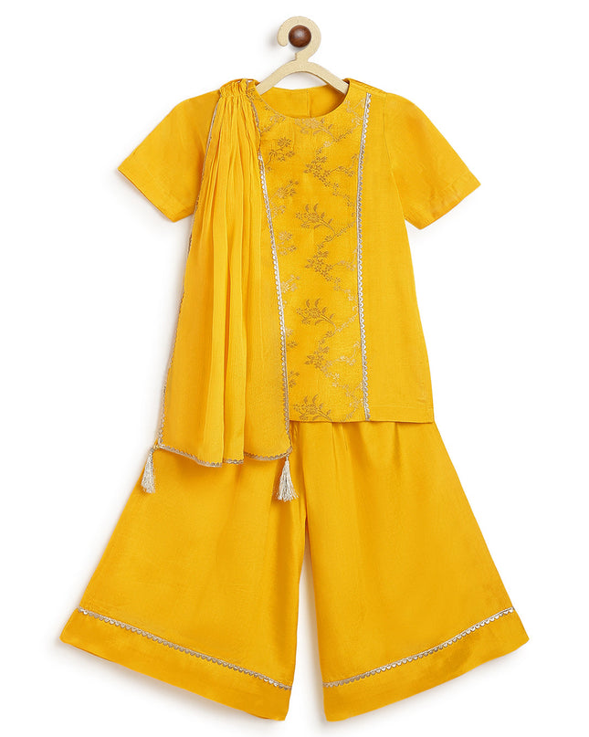 Golden Glow Brocade Suit Set