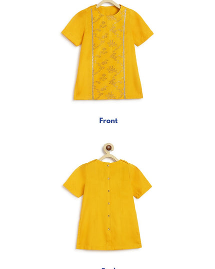 Golden Glow Brocade Suit Set