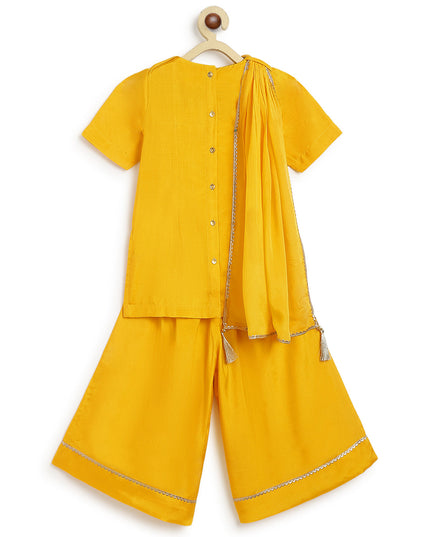 Golden Glow Brocade Suit Set