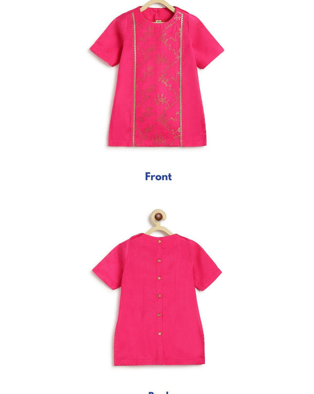 Fuchsia Bloom Brocade Suit Set