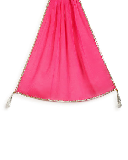 Fuchsia Bloom Brocade Suit Set