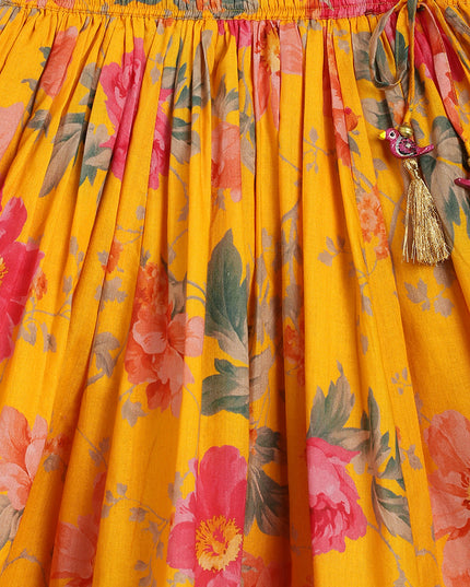 Floral Fun Lehenga Set - Yellow