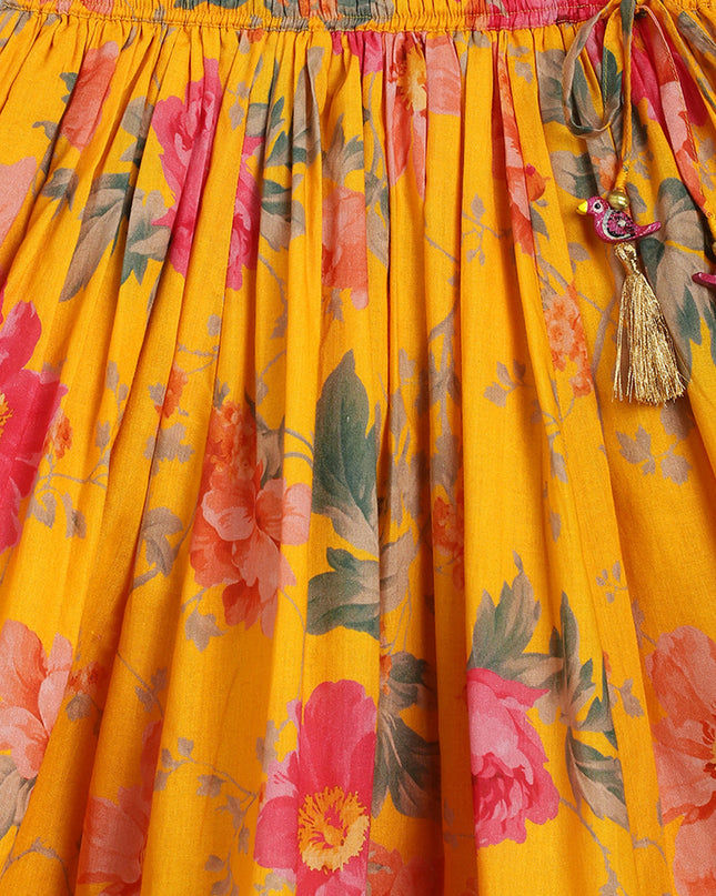 Floral Fun Lehenga Set - Yellow